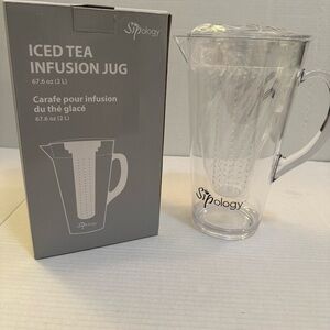 Sipology By Steeped Tea Iced Tea Infusion Jug Carafe Fruit Ice Infuser BPA Free